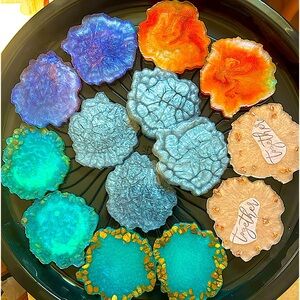 Coasters - Handcrafted Epoxy Resin - sold by sets